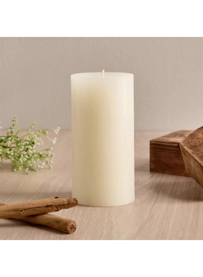 AKDC Ramadan Pillar Scented Candles, Perfect for Decor & Lanterns, Long-lasting, 5 x 20 cm- White - Image 1